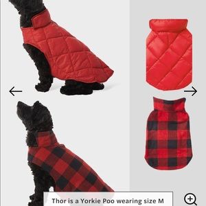 Reversible doggie vest in medium. Black and grey camo